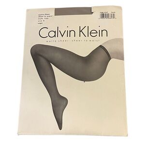 Calvin Klein Matte Sheer & Sheer to Waist Pantyhose Size B Sage